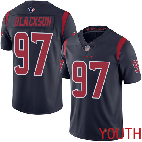 Houston Texans Limited Navy Blue Youth Angelo Blackson Jersey NFL Football 97 Rush Vapor Untouchable